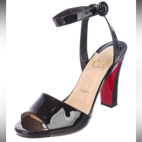 Christian Louboutin Havana forties 100 Patent Heels Black size 37.5 - Picture 11 of 12